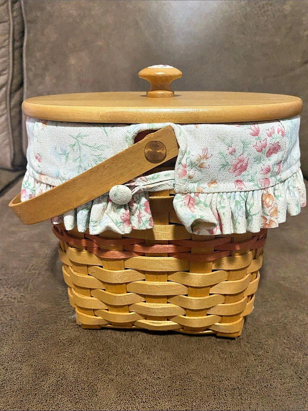 Longaberger 2001 Mother's Day "Vintage Blossoms" Basket Floral Basket Set